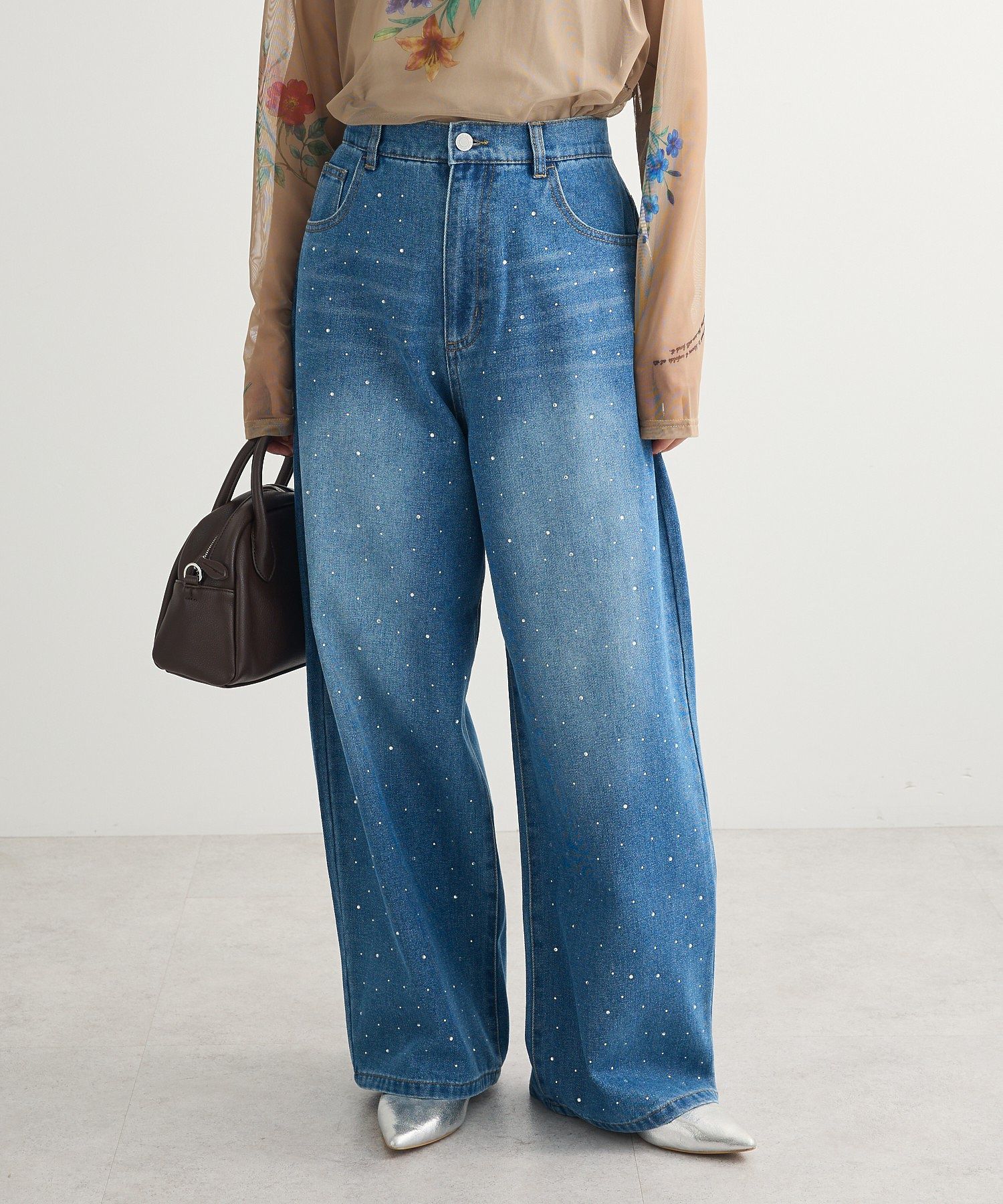 ELENCARE DUE ラインストーンデニム/Green Parks（グリーン パークス