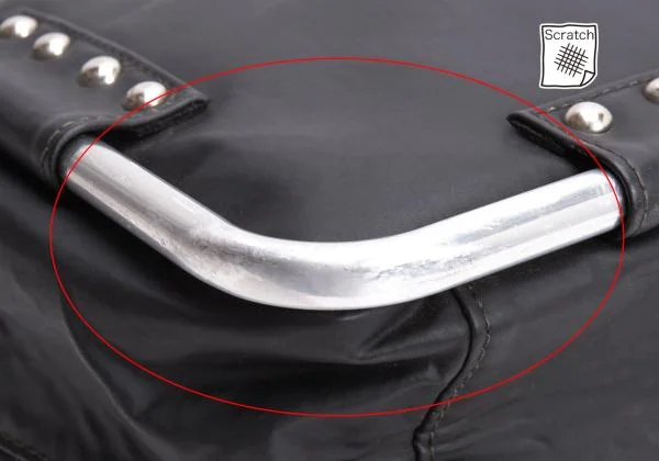 ジャンポールゴルチエJean Paul GAULTIER メタルフレーム2WAYバッグ 黒