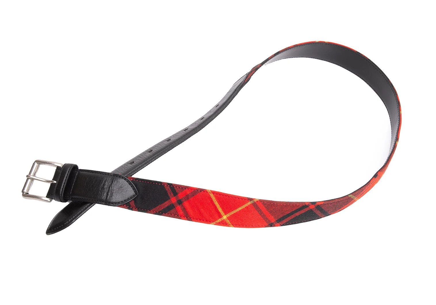 コムデギャルソン オムCOMME des GARCONS HOMME レザー切替タータン