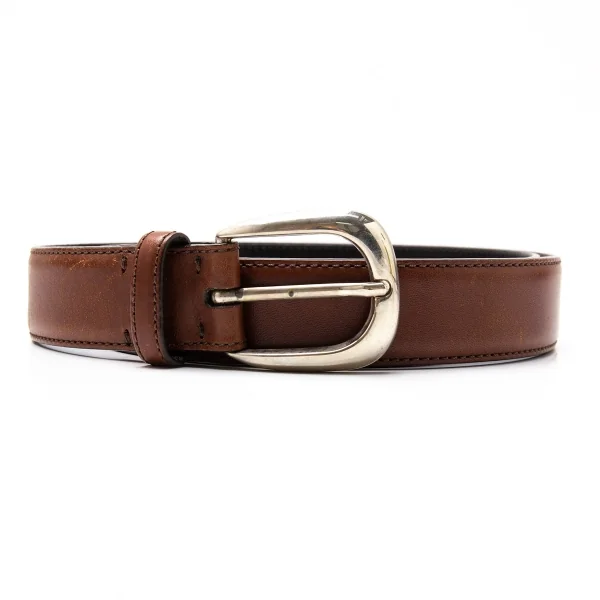 パパスPapas レザーベルト 茶黒38/95 (K-116579)