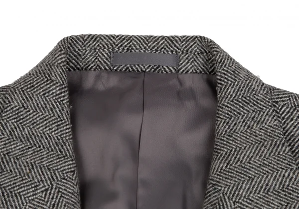 バーバリーズBurberrys' ウールヘリンボーンジャケット グレーM位 (K
