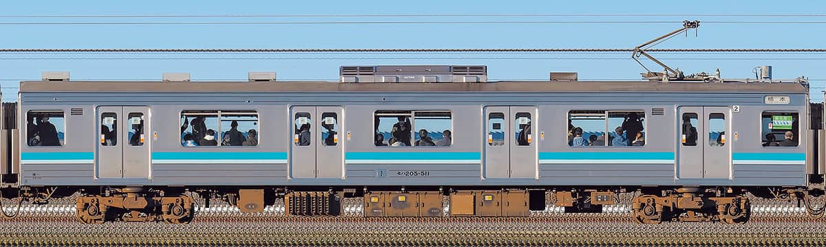JR東日本205系500番台モハ205-511の側面写真｜RailFile.jp｜鉄道車両