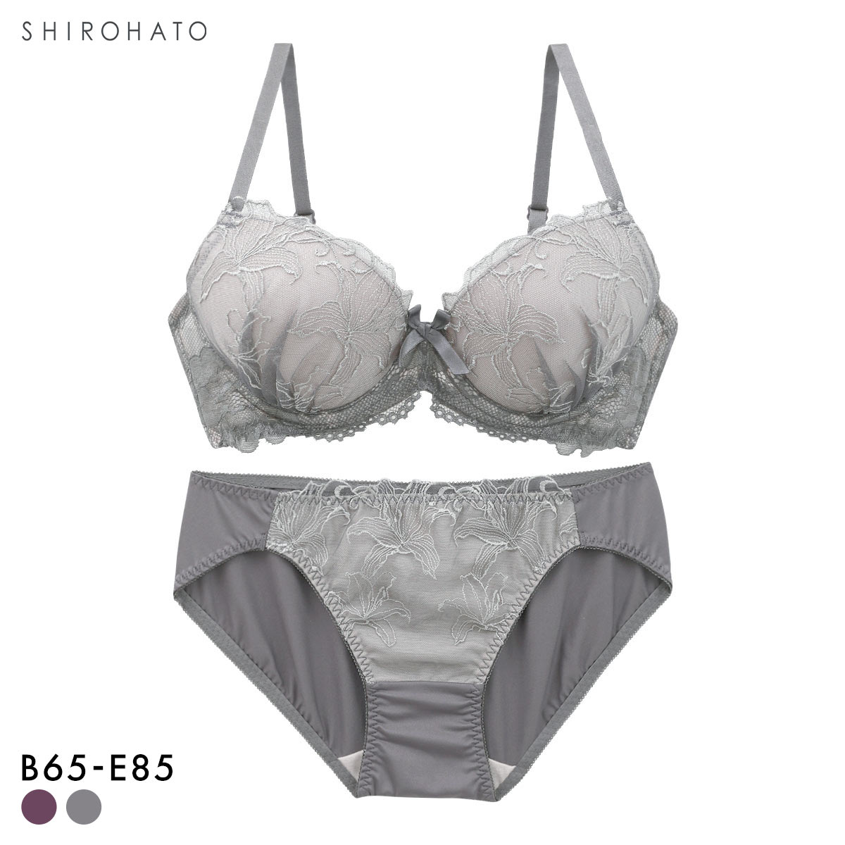 ソニアブラック グレースリリー ブラセット BCDE アンダー大きいサイズ