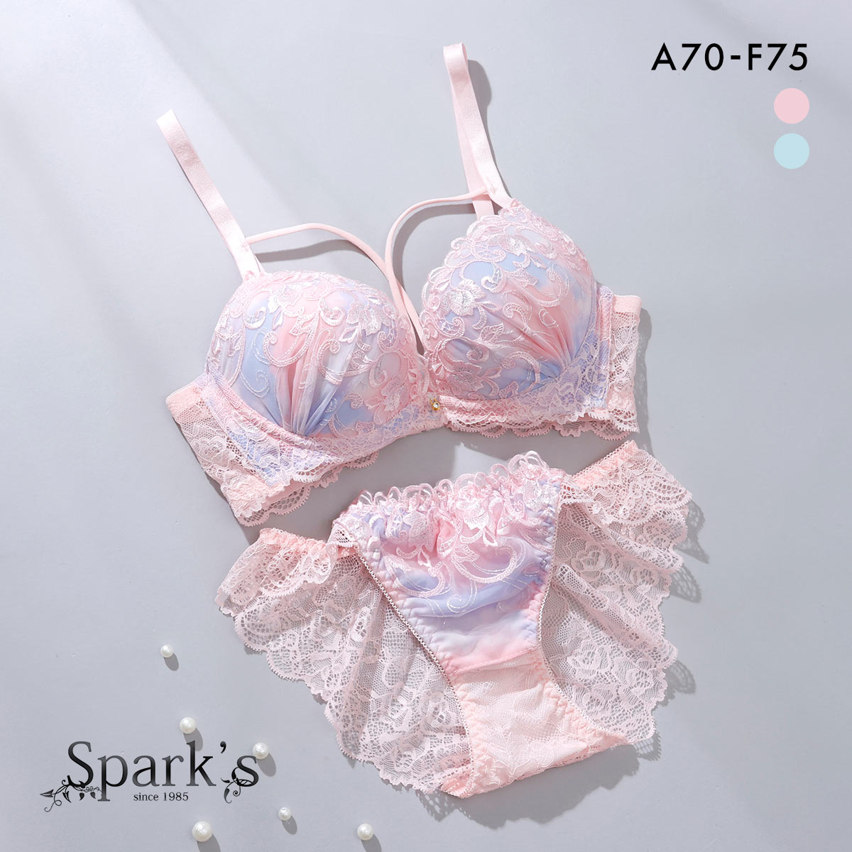 スパークス パステルクロスコード ブラジャー ショーツ セット