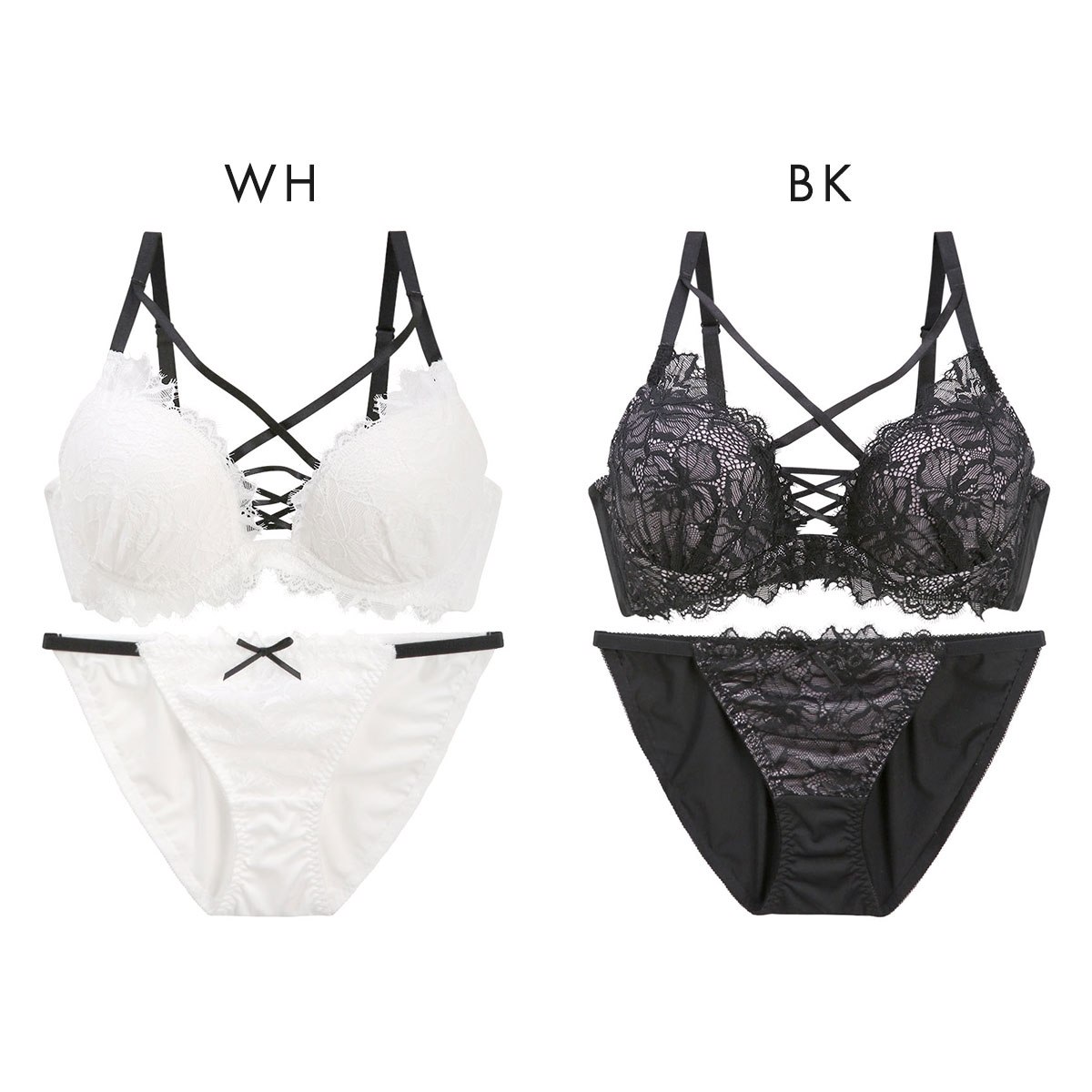 ジュリアンジェ 編み上げレースアップ レーシー ブラセット BCD65-85