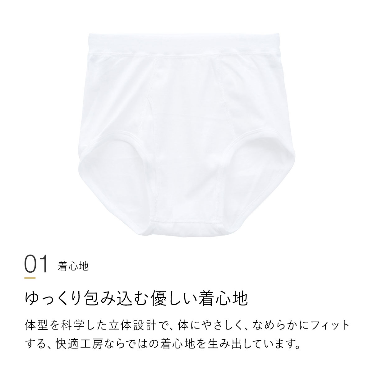 グンゼ GUNZE 快適工房 スパンブリーフ メンズ 前あき 3L 綿100％ 抗菌