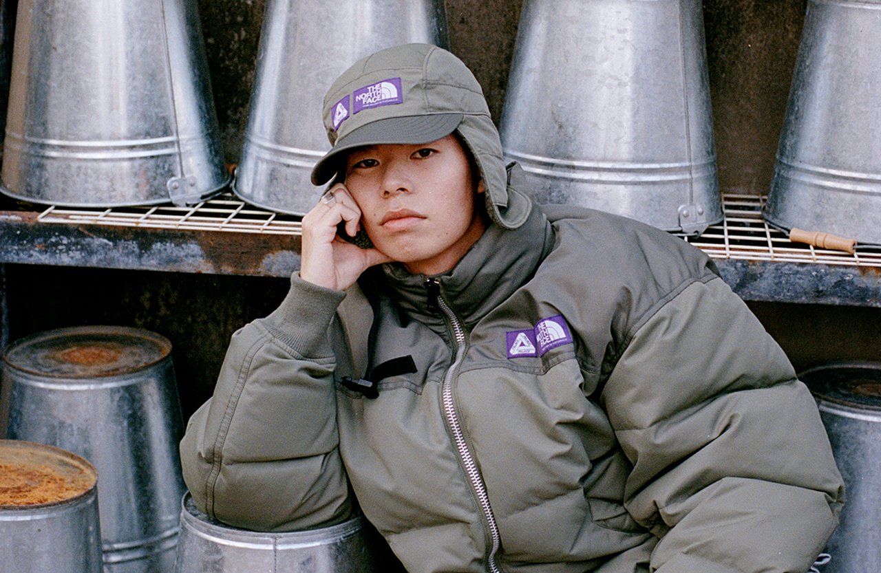 ザ・ノース・フェイス パープルレーベル×パレス スケートボード」の