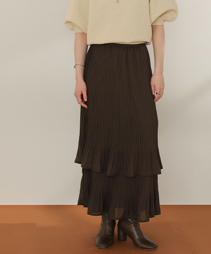 リリープリーツティアードスカート | titivate