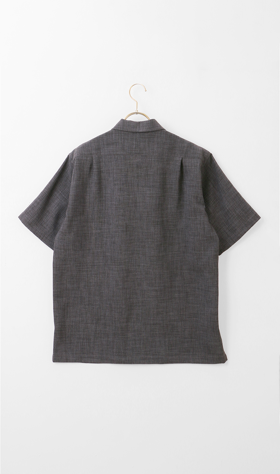 リネンライクオープンカラーシャツ【半袖】【Reflax】 (ACSH5306-01