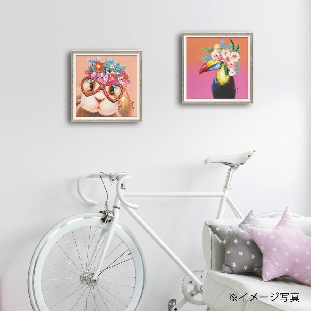 絵画 オイル ペイント アート「花かんむり(Sサイズ)」 インテリア