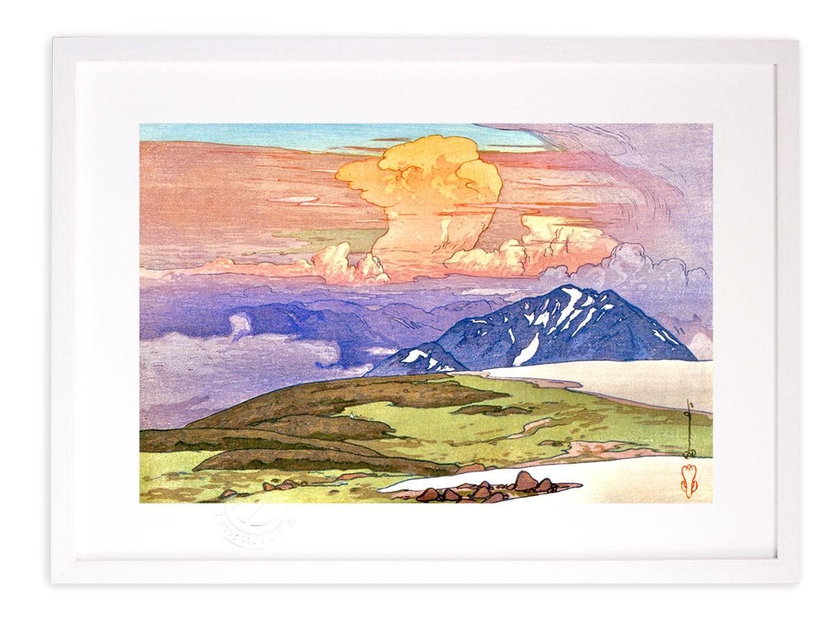 版画 絵画 名画 日本画 日本アルプス十二題 五色原 吉田博 インテリア