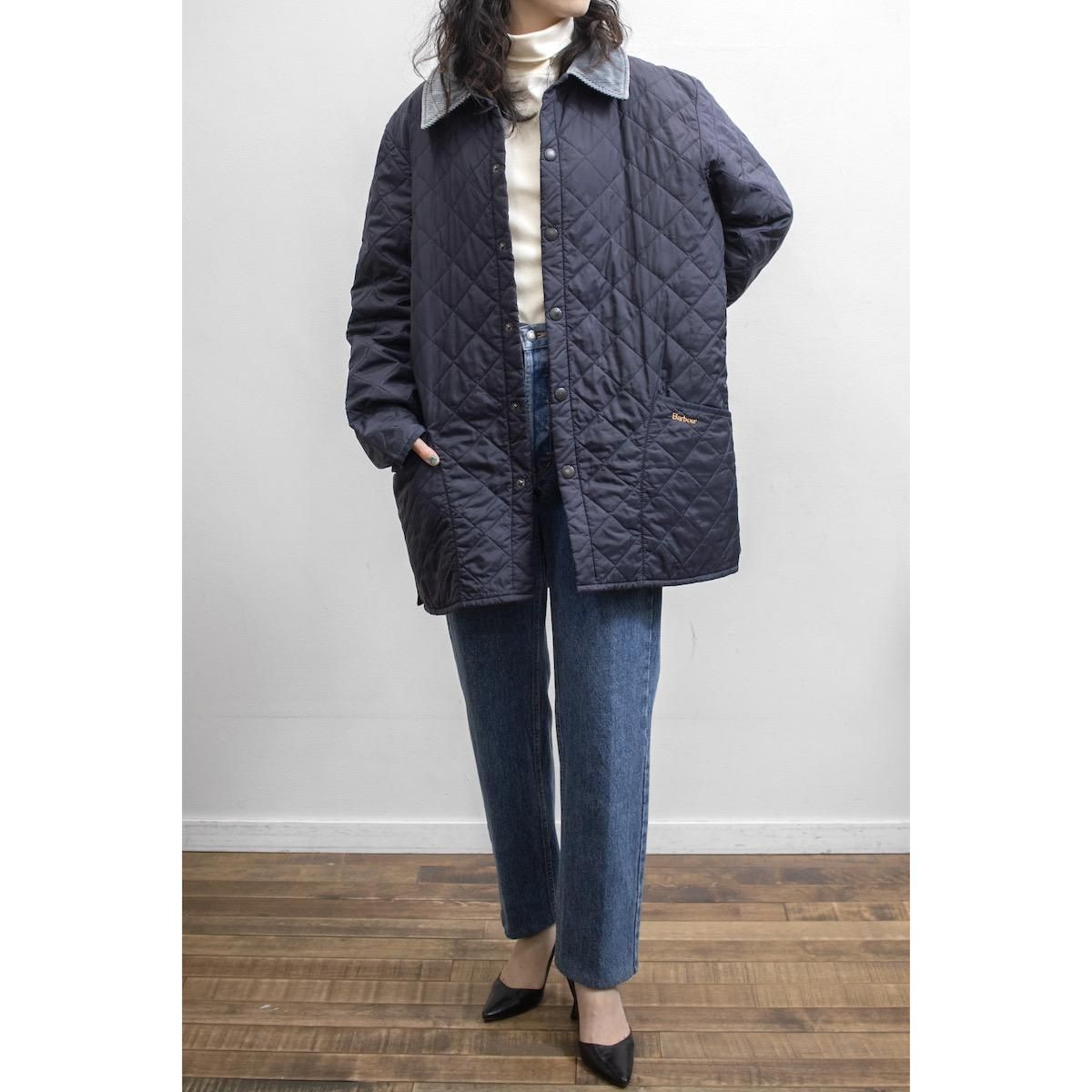 レディース] バブアー キルティングジャケット 襟コーデュロイ