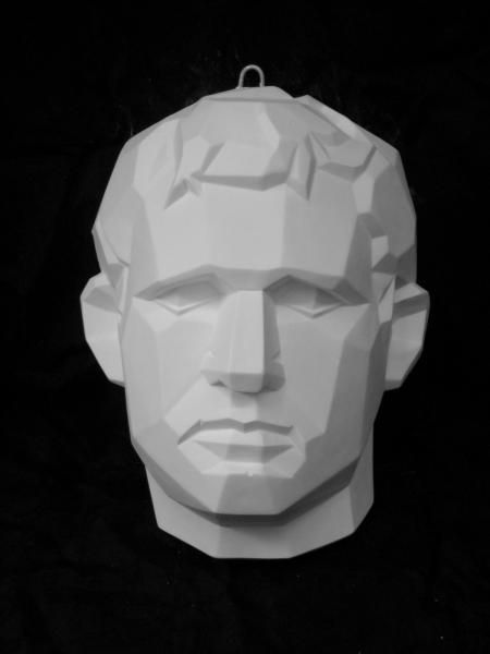 M-421 アグリッパ半面（面取り） - 日本で唯一の石膏像専門ショップ