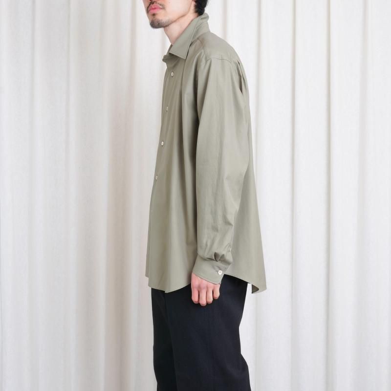 26S/S】【AURALEE オーラリー】 WASHED FINX TWILL SHIRT / OLIVE