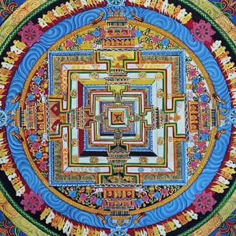 カーラチャクラ（時輪金剛／じりんこんごう）[M]・タンカ（仏画）｜彩雲