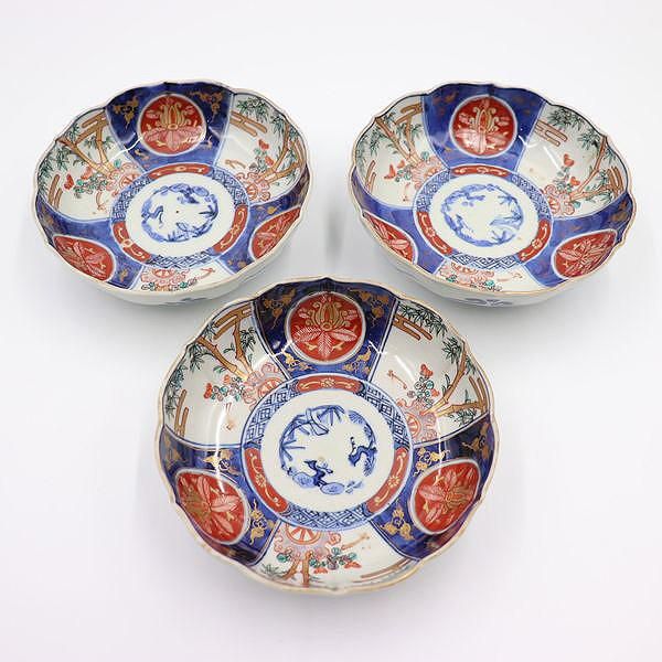 手描き赤絵なます皿｜伊万里明治時代｜アンティーク食器