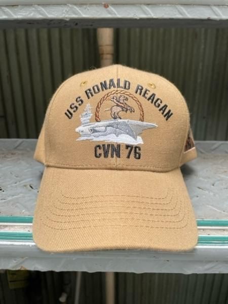 米軍PX品 ロナルドレーガン 艦船CAP US NAVY タンカラー