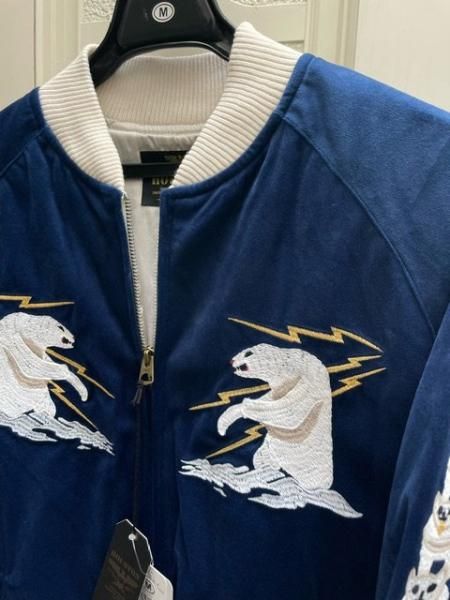 HOUSTON 別珍スーベニアジャケット | アラスカ刺繍 - ミリタリー