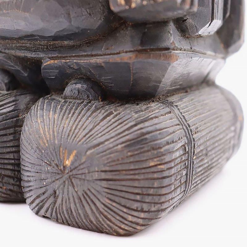 大正時代のアンティーク木彫り大黒天置物