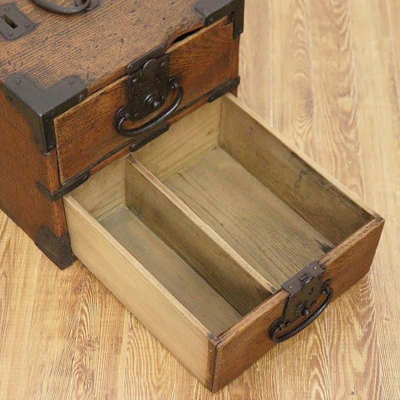 アンティーク 明治時代 日本製 銭箱 小引出し 和骨董