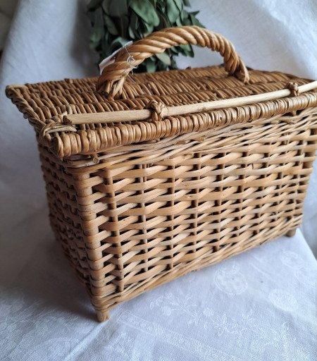 フランス ヴィンテージ ピクニックバスケット 四角型