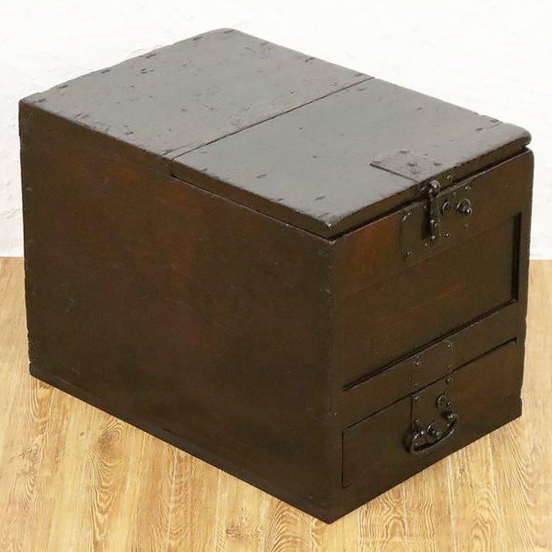 アンティークな日本製銭箱 江戸末期から明治時代