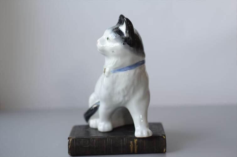 フランス 白磁器 猫 オブジェ ヴィンテージ フィギュア