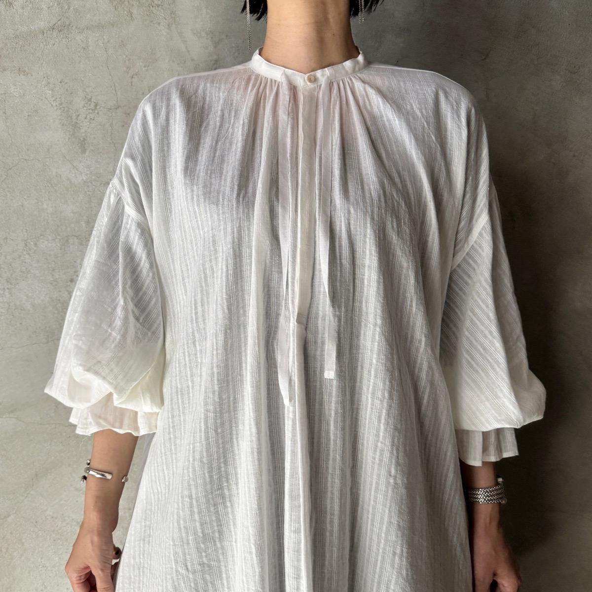 suzuki takayuki stripe smock blouse（スズキタカユキ ストライプ