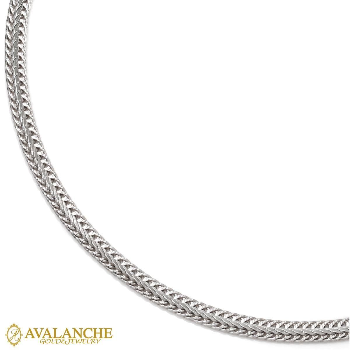 シルバー フォックステールネックレス 幅3mm 40cm-60cm 180KNF5