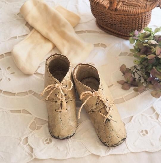 アンティーク ドールシューズ | 19世紀 ビスクドール用シューズ ドール