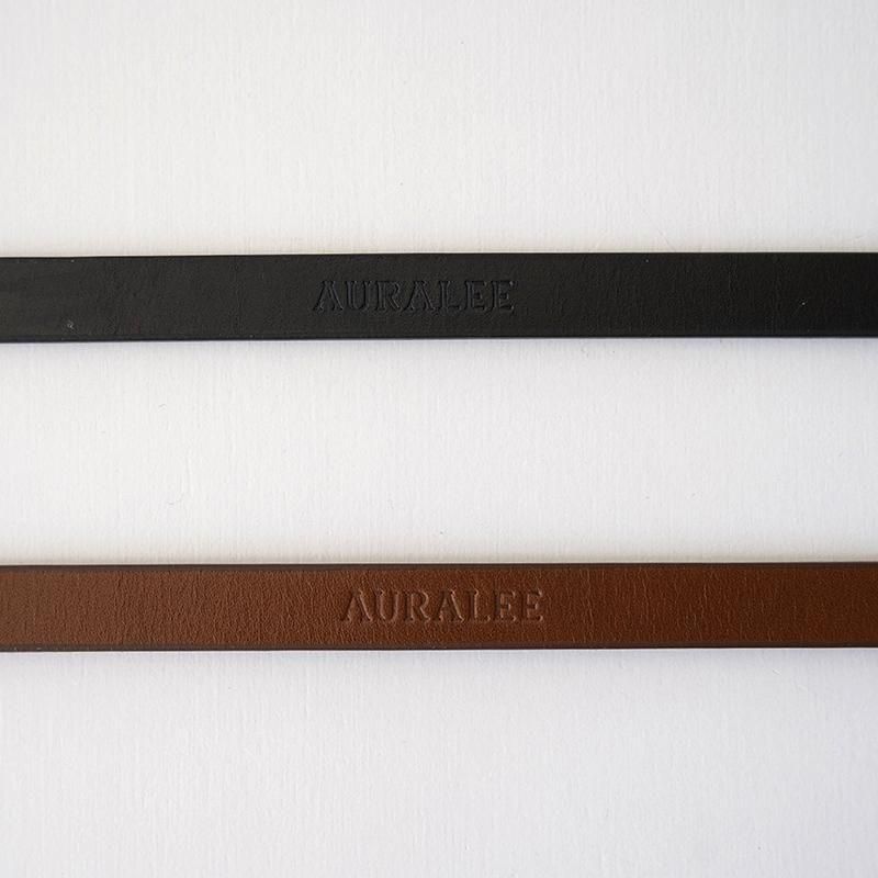 26 S/S】【AURALEE】LEATHER NARROW BELT BLACK - THIRTY' THIRTY' STORE