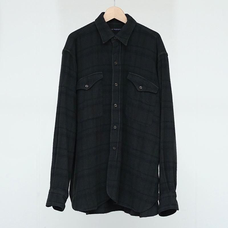 MAATEE&SONS】CASHEMERE NEL SHIRTS DGREEN - THIRTY' THIRTY' STORE