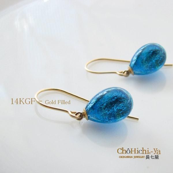 七海シリーズ 14KGF/ピアス（BOX付） 【GF-Pi09-4】 証明書付 - 沖縄の