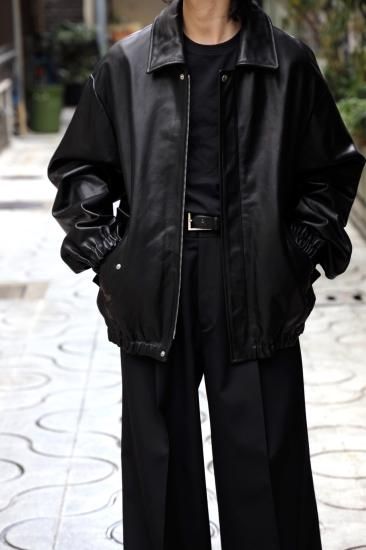 stein | シュタイン LEATHER ZIP BLOUSON(BLACK) / レザージップ