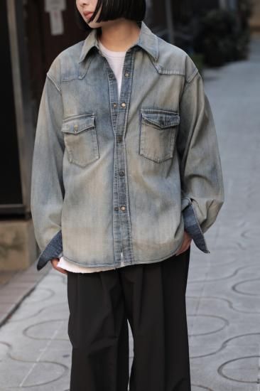 ANCELLM | アンセルム DENIM WESTERN SHIRT(INDIGO) / デニム