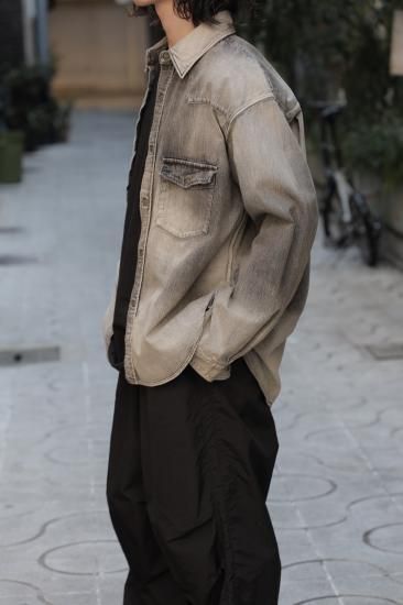 ANCELLM | アンセルム DENIM WESTERN SHIRT(BLACK) / デニムウエスタン