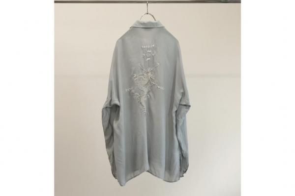 ANCELLM | アンセルム AGING EMBROIDERY SHIRT(SAX) / エイジングエン