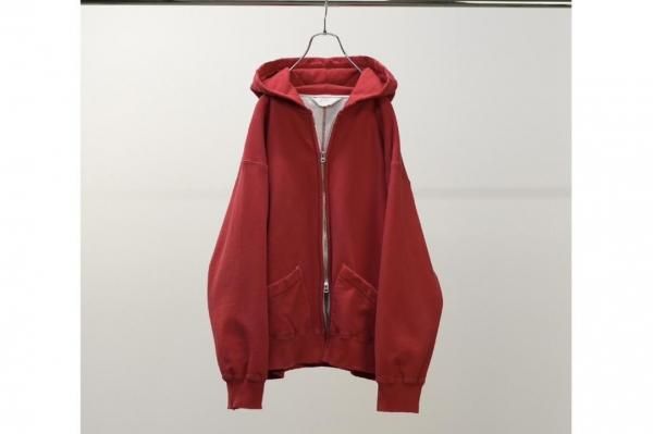 ANCELLM | アンセルム ZIP UP HOODIE(RED) / ジップアップフーディー