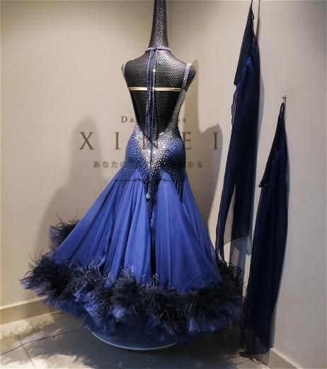 送料無料 豪華社交ダンスドレス、競技 オーダーメード、モダンドレス