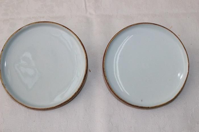 B-722九谷焼金彩色絵三十六歌仙内細字百人一首夫婦湯呑対 九谷細字作家