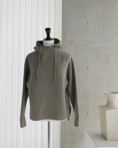 23-12ウールカシミヤニットフーディ - MAISON de R