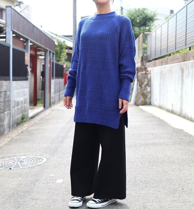 tamaki niime タマキニイメ PO knit デカ ブルー -CORIETTO