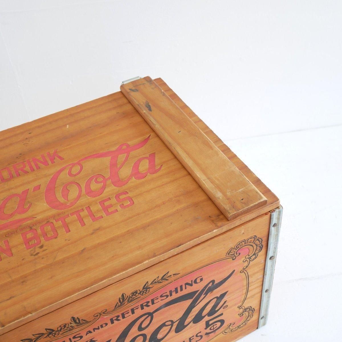 コカコーラ ヴィンテージ 蓋付き木箱 -通販-ローズボールアンティークス