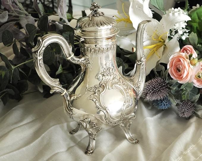 フランスアンティーク【銀950】コーヒーポット Puiforcat ピュイ