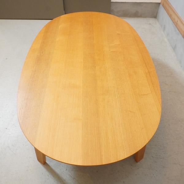 人気の無印良品(MUJI)のタモ材 楕円こたつです！積層合板を使用した