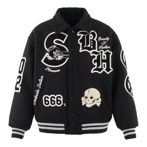 SAINT MXXXXXX(セントマイケル) 商品ページ - VARSITY JKT DEVIL M / BLACK