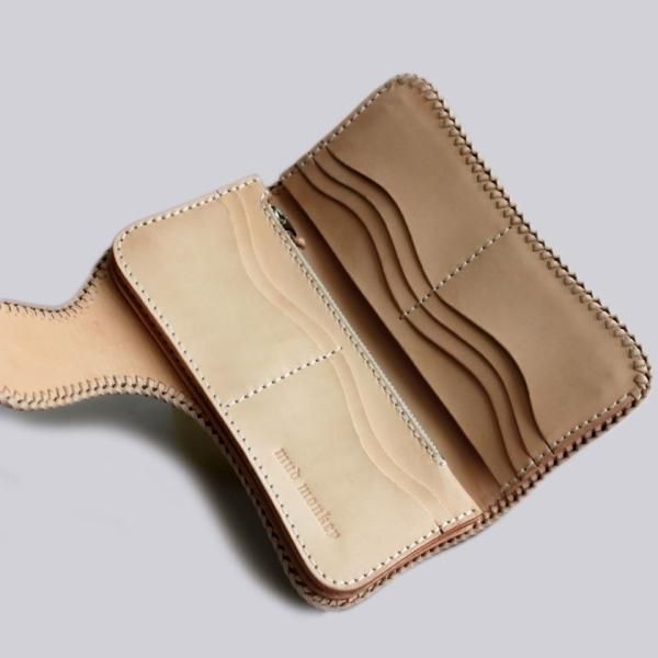 カービングロングウォレット・ブルーターコイズイン/コンチョ