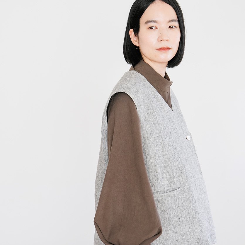 ホームソーイング型紙シリーズ】No.040_ノーカラーベスト | nunocoto