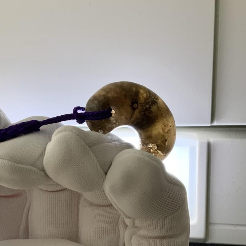 岐阜県蛭川産 黒水晶 勾玉 】 日本産 モリオン クォーツ quartz 天然石