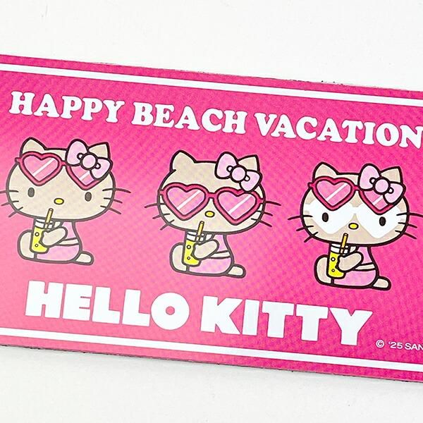 サンリオ 日焼け キティ ナンバープレートマグネット ピンク Sanrio